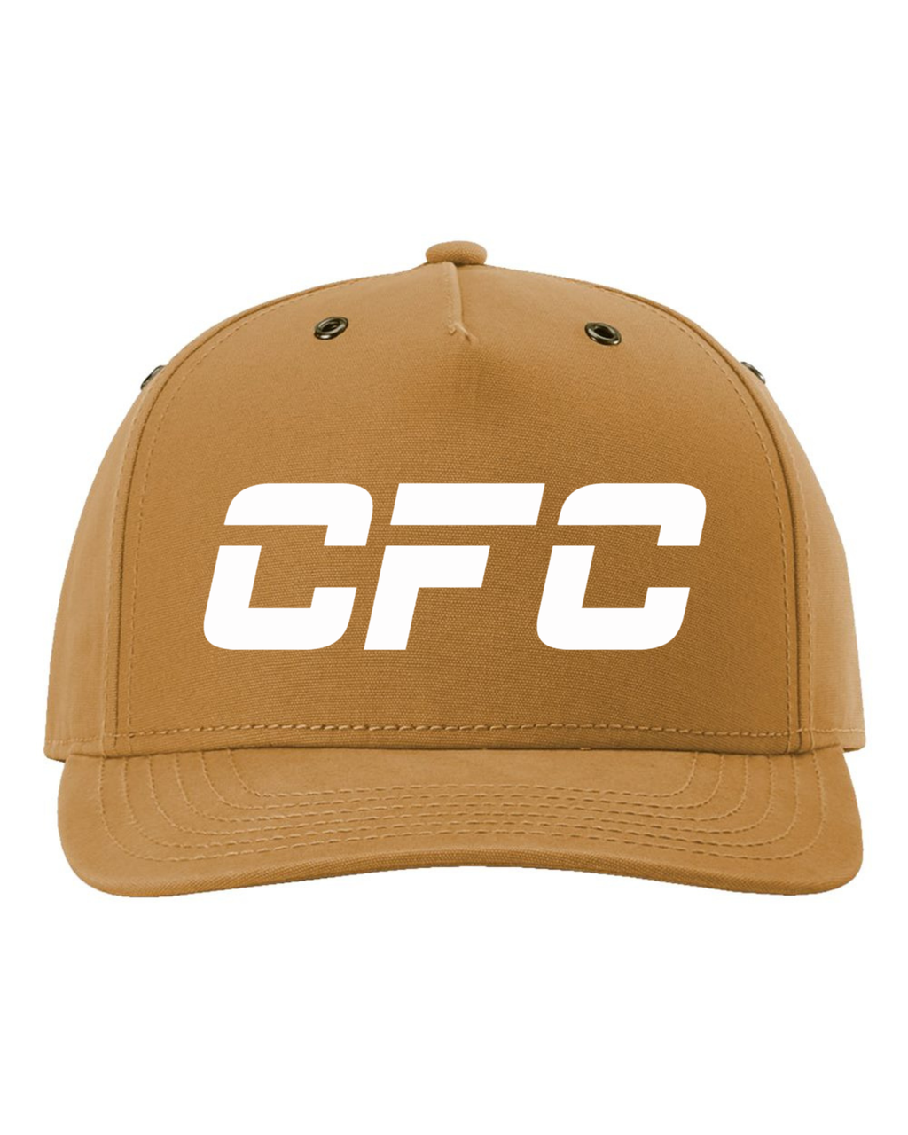 Double-Stitched Embroidered Cap – Tan