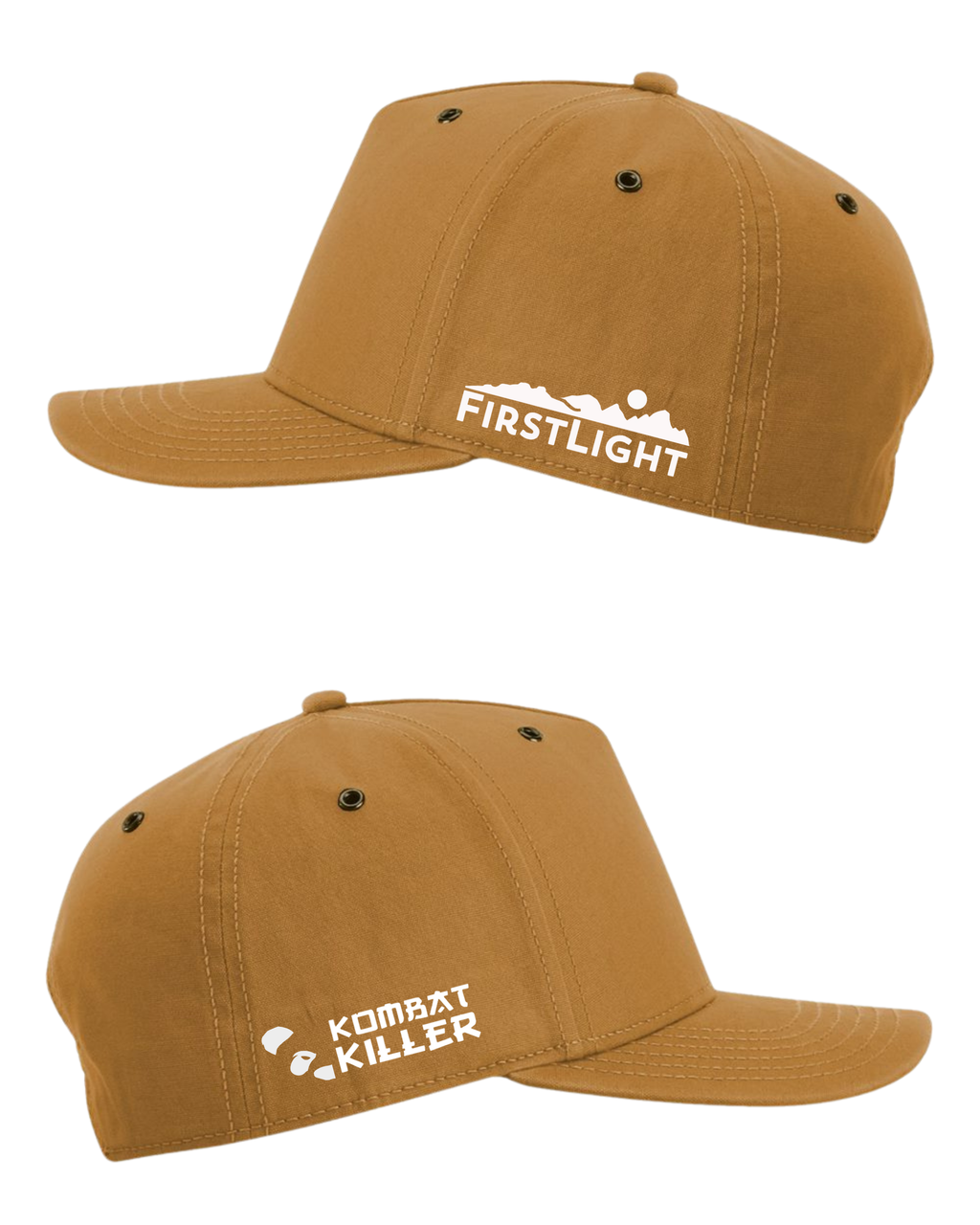 Double-Stitched Embroidered Cap – Tan